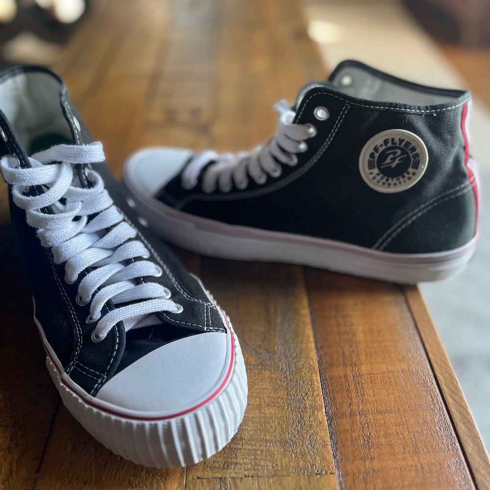 PF. Flyers Black Hightop shoes